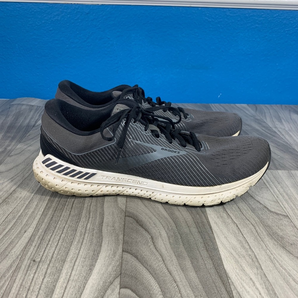 Brooks Transcend 7 Men's 12.5 Charcoal Black White DNA LOFT Running Shoes